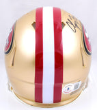 Christian McCaffrey Autographed 49ers Speed Mini Helmet- Beckett Hologram *Black