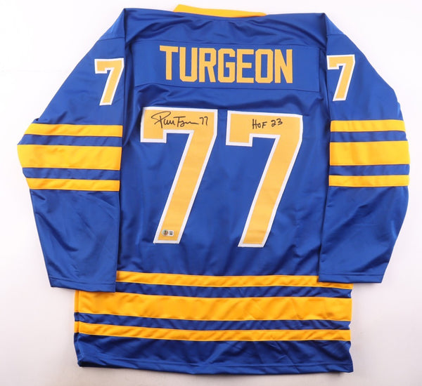 Pierre Turgeon Signed Buffalo Sabres Jersey (Beckett) Hall of Fame 2023 / Center