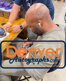 Derrick Mason Autographed Tennessee Titans Speed Mini Helmet Beckett 35585