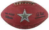 Cowboys Emmitt Smith Signed Wilson "The Duke" Team Showcase Nfl Football BAS Wit