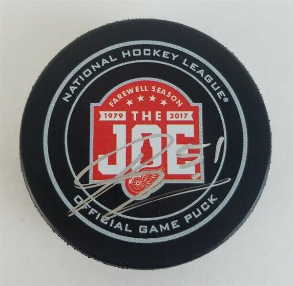 Frans Nielsen Signed Red Wings "The Joe Farewell Season" Hockey Puck (JSA COA)