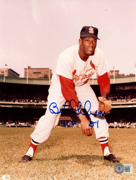 Bob Gibson Autographed/Signed St Louis Cardinals 8x10 Photo Beckett 50456