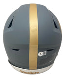 James Harrison Signed Steelers Full Size Slate Authentic Speed Flex Helmet BAS