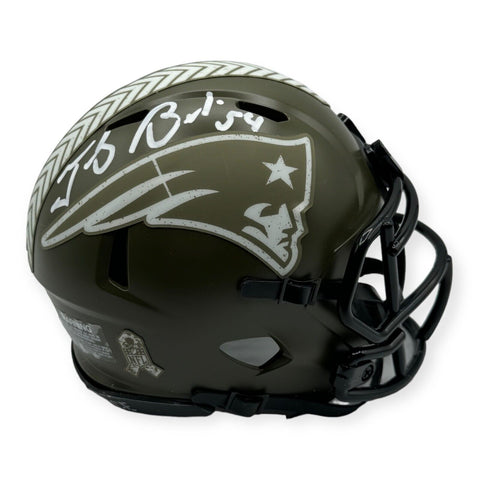 Tedy Bruschi Signed Autographed Patriots STS Mini Helmet JSA