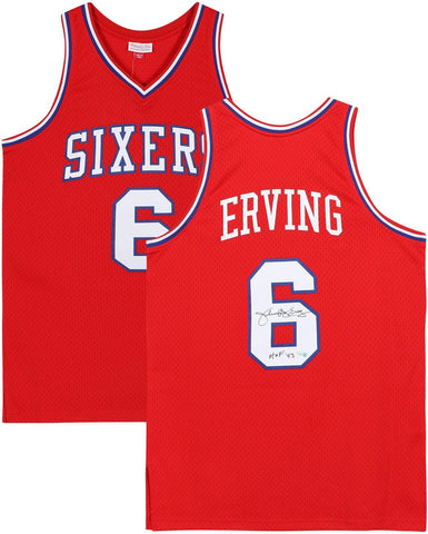 Julius Erving 76ers Signed Mitchell & Ness 82-83 Hardwood Classic Jersey w/Insc