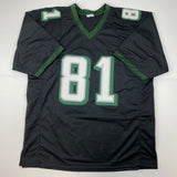 Autographed/Signed Terrell Owens Philadelphia Black Football Jersey JSA COA Auto