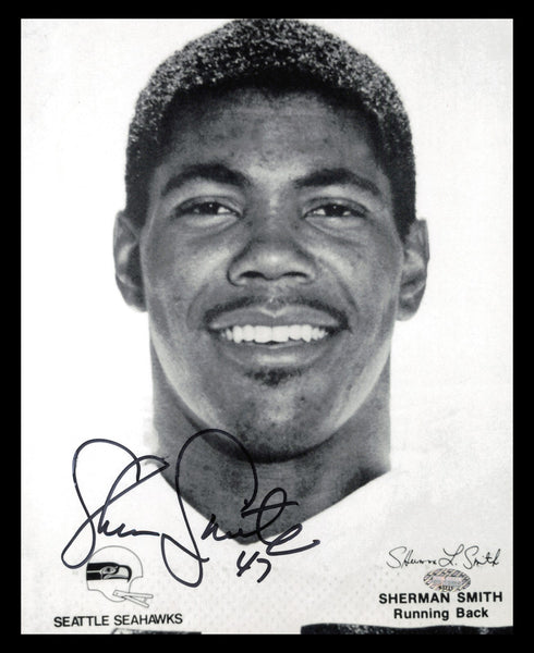 Sherman Smith Autographed Signed 8x10 Photo Seattle Seahawks MCS Holo #63211