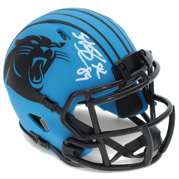 Steve Smith Autographed Carolina Panthers RAVE Speed Mini Helmet Radtke