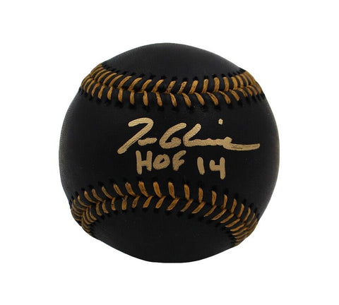 Tom Glavine Signed Atlanta Braves Rawlings OML Black MLB Baseball with "HOF 14"