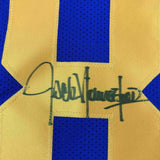 FRAMED Autographed/Signed JACK YOUNGBLOOD 33x42 Los Angeles Blue Jersey JSA COA