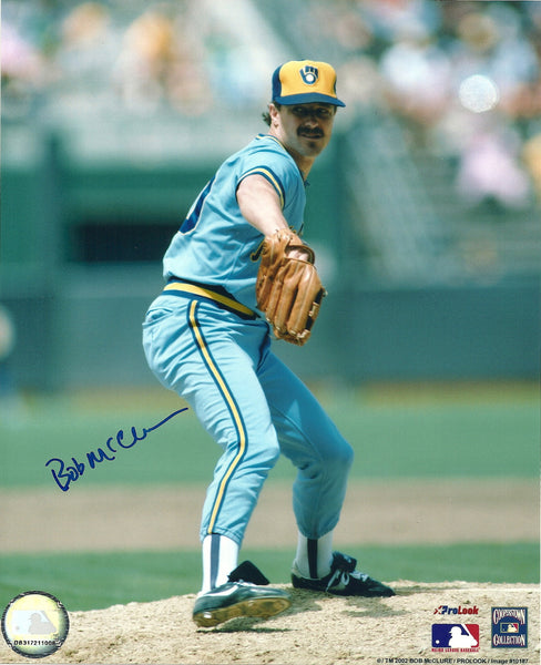 Brewers Pitcher BOB McCLURE Signed 8x10 Photo #6 AUTO - 1982 World Series