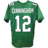 Randall Cunningham Autographed/Signed Green Pro Style Jersey BAS 30339
