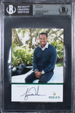 Tiger Woods Authentic Signed 4.25x5.75 Rolex Promo Card Auto 10! BAS Slabbed
