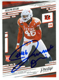 Joseph Ossai Autographed/Signed 21 Panini Prizm Prestige #257 Card Beckett 50166