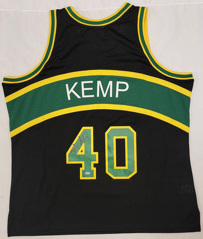 Supersonics Shawn Kemp Autographed 1994-95 M&N Black Jersey Size XXL MCS 93469