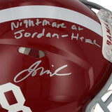 Jalen Milroe Crimson Tide Signed Speed Helmet w/"Nightmare at Jordan-Hare" Insc