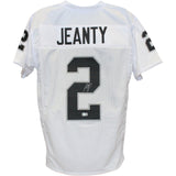 Ashton Jeanty Autographed/Signed Pro Style XL White Jersey Beckett Witness 53209