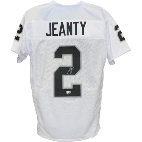 Ashton Jeanty Autographed/Signed Pro Style XL White Jersey Beckett Witness 53209