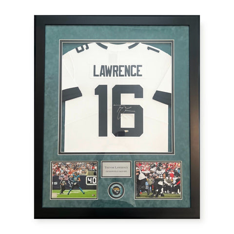 Trevor Lawrence Signed Autographed Jersey Framed to 32x40 Fanatics