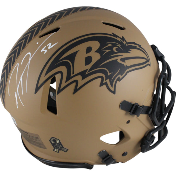 Ray Lewis Autographed Baltimore Ravens Authentic 23 STS Helmet Beckett 49564