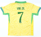 Vini Jr. Signed Brazil FC Home Yellow Jersey #7 - Beckett Hologram *M