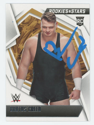 Brutus Creed WWE Signed 2022 Panini Chronicles R&S #187 Rookie Card BAS #BS86649