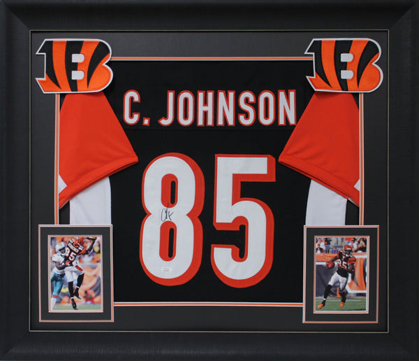 Chad Johnson Authentic Signed Black Pro Style Framed Jersey JSA Witness