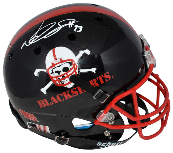 NDAMUKONG SUH SIGNED NEBRASKA CORNHUSKERS FULL SIZE BLACKSHIRTS HELMET BECKETT