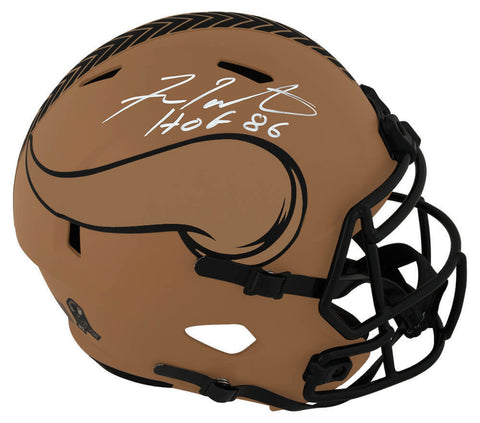 Fran Tarkenton Signed Vikings SALUTE 2023 Riddell F/S Rep Helmet w/HOF -(SS COA)