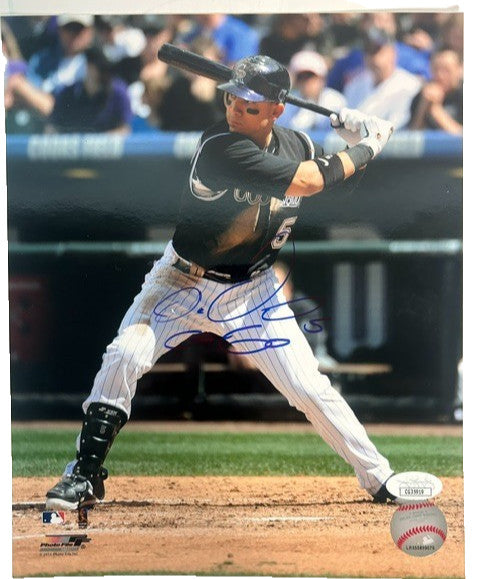 Carlos Gonzalez Autographed Colorado Rockies 8x10 Photo -- JSA COA