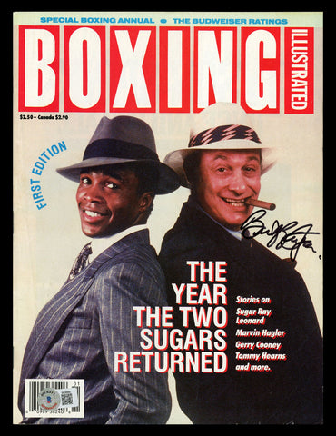 Bert Sugar Autographed Boxing Illustrated Magazine Beckett BAS QR #BK08890