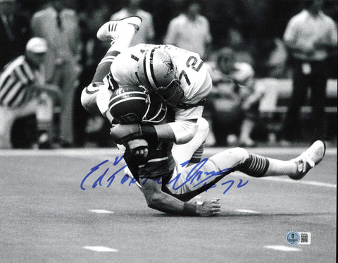 Ed "Too Tall" Jones Autographed 11x14 Photo Dallas Cowboys Beckett QR #BS30524