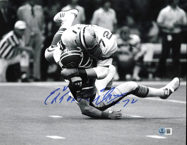Ed "Too Tall" Jones Autographed 11x14 Photo Dallas Cowboys Beckett QR #BS30524