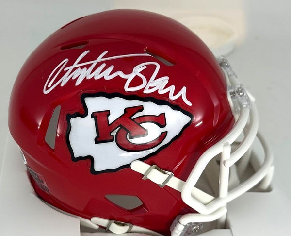 KC Chiefs CHRISTIAN OKOYE Signed Riddell Speed Mini Helmet AUTO - JSA