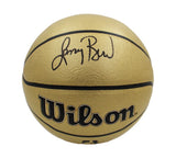 Larry Bird Signed Boston Celtics Wilson Gold NBA Basketball