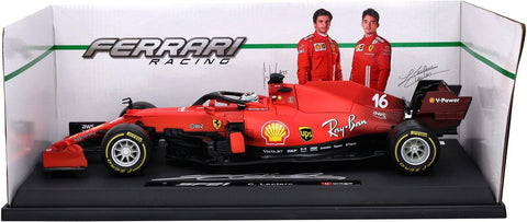 Charles Leclerc Scuderia Ferrari Signed Mini 1:43 Scale Formula 1 Die Cast Car