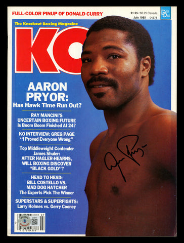Aaron Pryor Autographed Signed KO Magazine Beckett BAS QR #BK08777