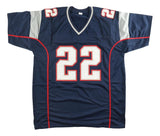Asante Samuel New England Signed Blue Football Jersey JSA