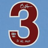 BRYCE HARPER Autographed "21 NL MVP" Phillies Authentic Blue Jersey FANATICS
