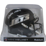 Darrelle Revis Autographed New York Jets Rivalries Mini Helmet Beckett 56472