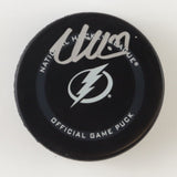Victor Hedman Signed Tampa Bay Lightning Hockey Puck (JSA COA) 2xStanley Cup