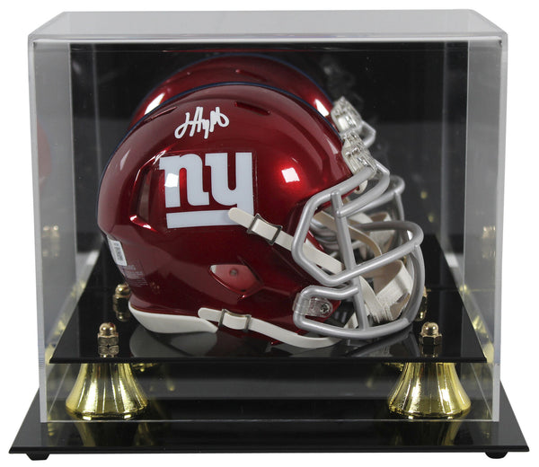 Giants Jalin Hyatt Signed Flash Speed Mini Helmet W/ Case BAS Witnessed