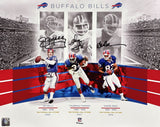 Jim Kelly Thomas Reed Signed 16x20 Buffalo Bills Dynasty Photo SI COA