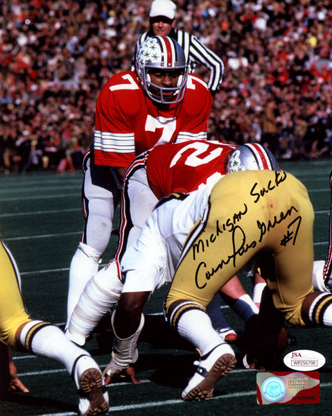 Cornelius Greene Signed Ohio State Buckeyes 8x10 Photo Michigan Sucks JSA 42520