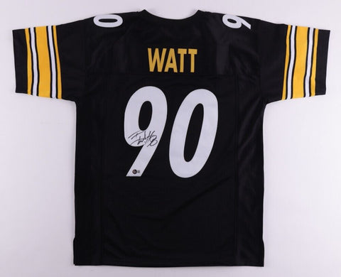 TJ WATT SIGNED AUTOGRAPHED CUSTOM PRO STYLE CUSTOM XL JERSEY BECKETT COA