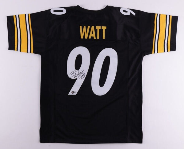 TJ WATT SIGNED AUTOGRAPHED CUSTOM PRO STYLE CUSTOM XL JERSEY BECKETT COA