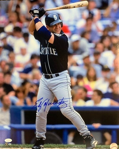 Mariners Hall of Famer EDGAR MARTINEZ Signed 16x20 Action photo #1 AUTO - JSA
