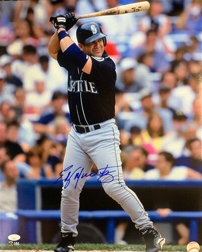 Mariners Hall of Famer EDGAR MARTINEZ Signed 16x20 Action photo #1 AUTO - JSA