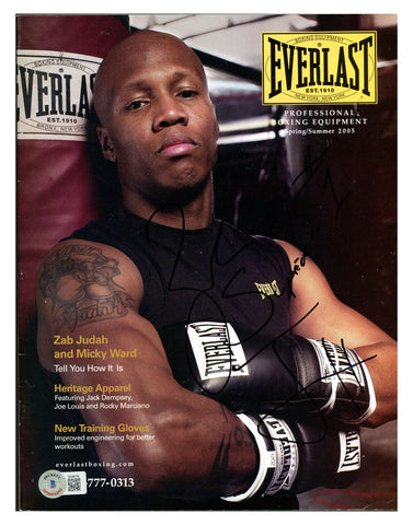 Zab Judah Autographed Signed Everlast Magazine Beckett BAS QR #BK08778