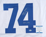 Bob Lilly Signed Dallas Cowboys Jersey Inscribed NFL 100 & HOF 80 (Beckett COA)